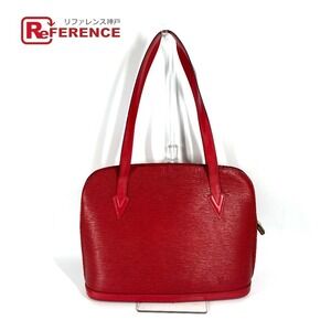 Louis Vuitton Epi Leather Shoulder Bag Castilian Red Tote
